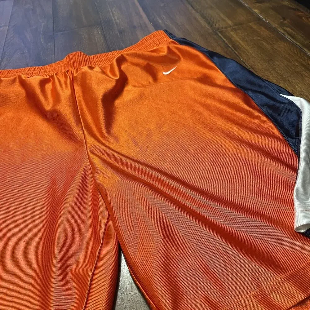 Nike Syracuse Team Basketball Shorts Mens XL Orange Navy Mesh Gym